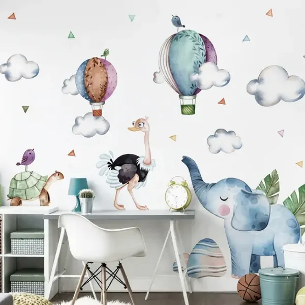Vinilo infantil animales de la selva 70×90 cm