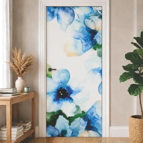 Vinilo floral para puertas 200×72 cm · modelo B