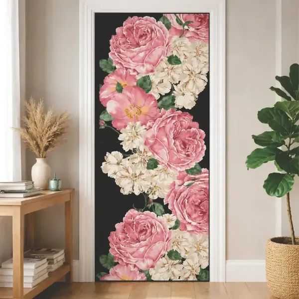 Vinilo floral para puertas 200×72 cm · modelo D