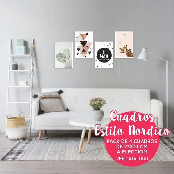Pack 8 cuadros nórdicos modernos 33×22 cm