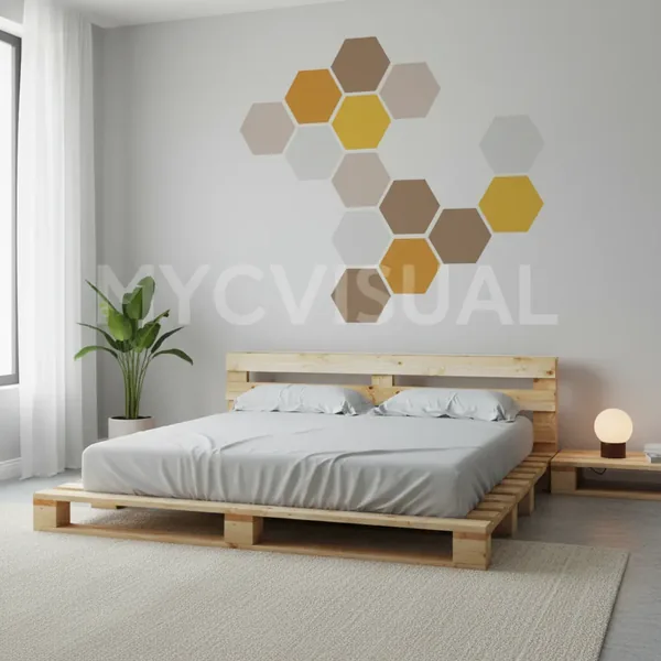 Vinilo nórdico panal hexágono · pack × 20
