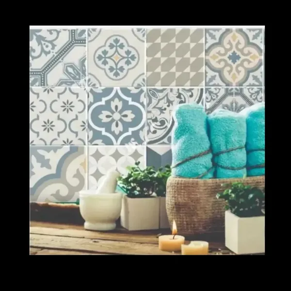 Vinilo azulejos venecitas 20×20 cm · plancha