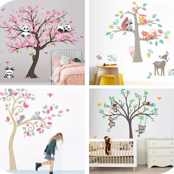 Vinilo infantil árbol y animales 190 cm · 72 modelos