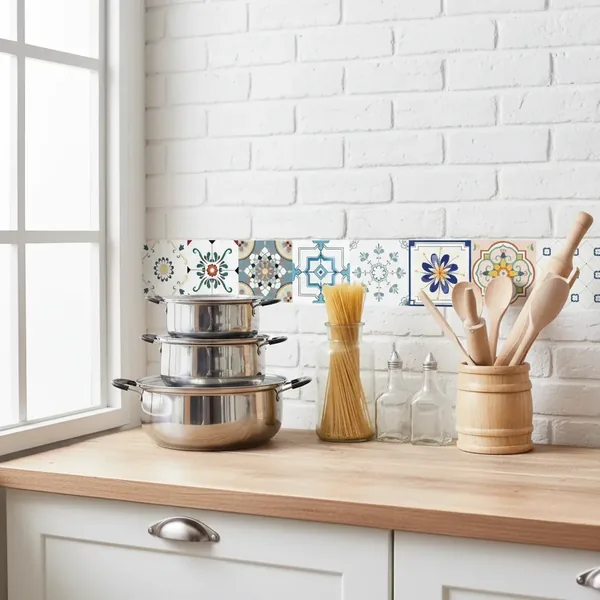 Guardas mosaicos para cocina y baño 10×145 cm