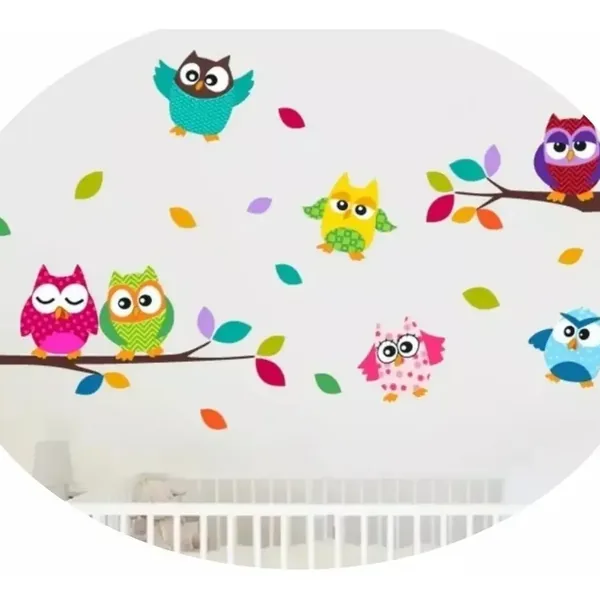 Vinilos infantiles búhos felices 150 cm