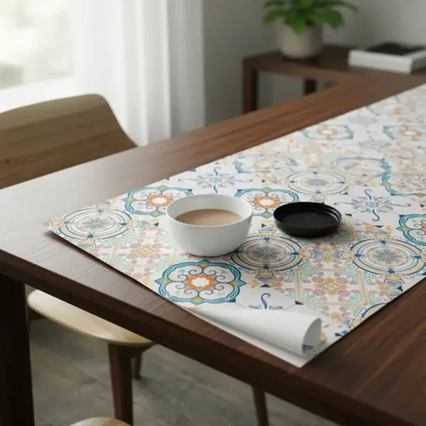 Vinilo para mesas diseño de azulejos