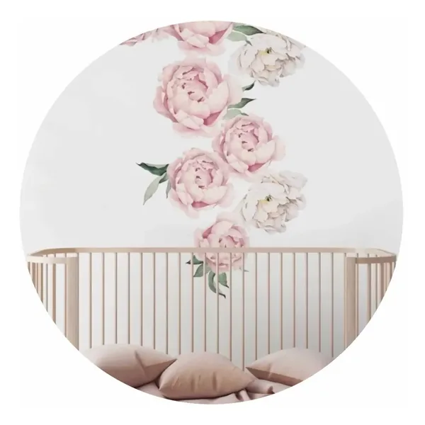 Vinilos de pared flores peonías 100×70 cm · FG06